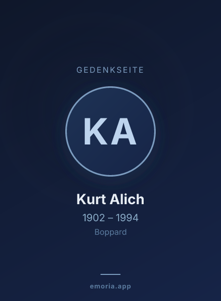 Gedenkportrait von Kurt Alich