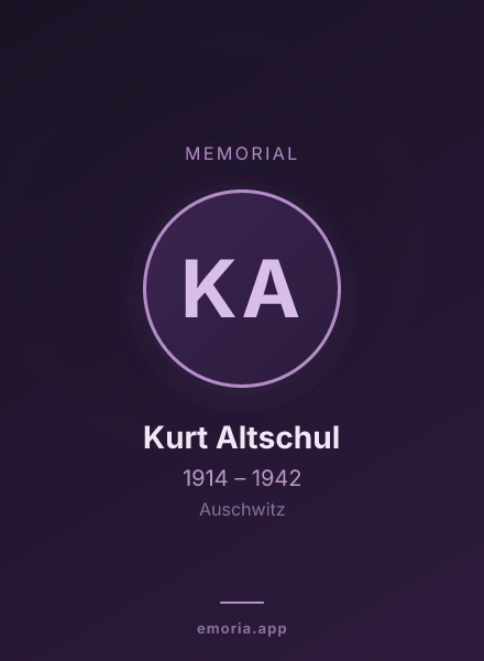Memorial portrait of Kurt Altschul