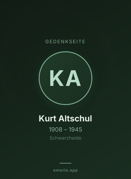 Gedenkportrait von Kurt Altschul