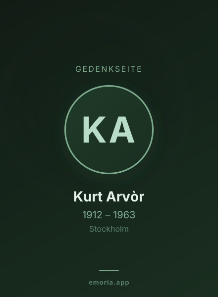 Gedenkportrait von Kurt Arvòr