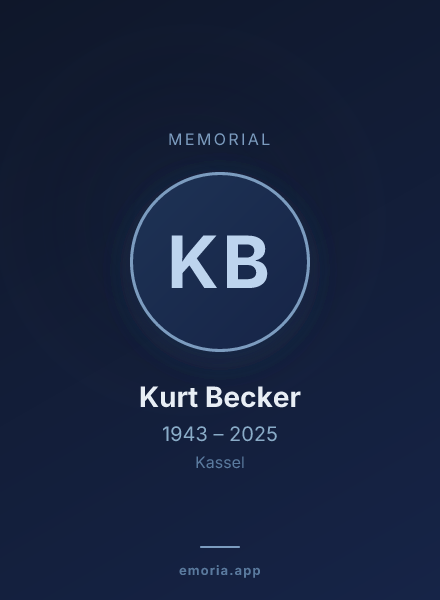 Memorial portrait of Kurt Becker