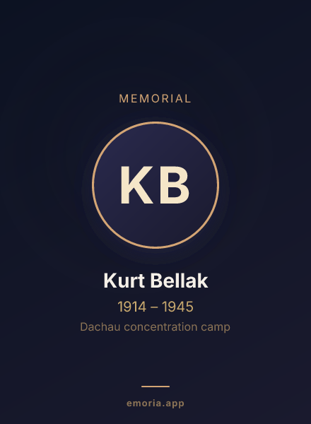 Memorial portrait of Kurt Bellak