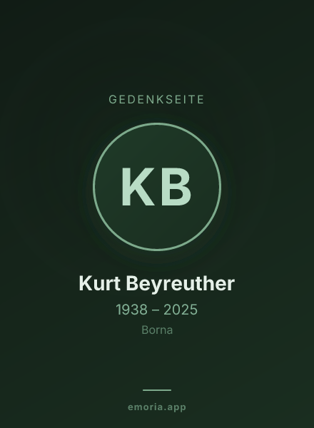 Gedenkportrait von Kurt Beyreuther