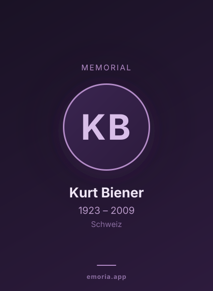 Memorial portrait of Kurt Biener