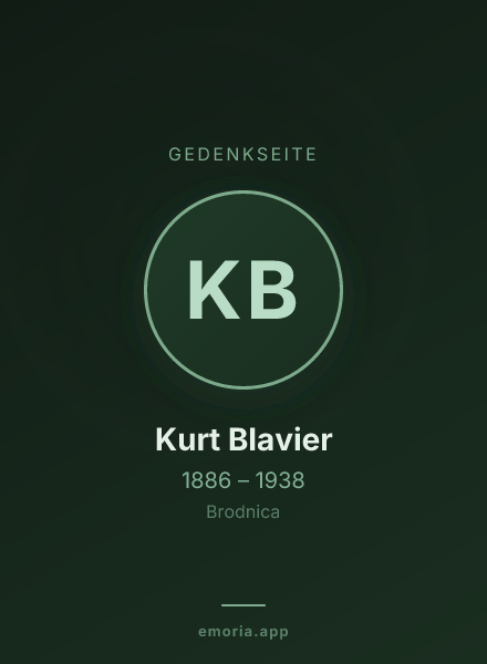 Gedenkportrait von Kurt Blavier
