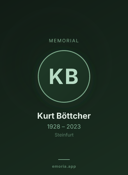 Memorial portrait of Kurt Böttcher