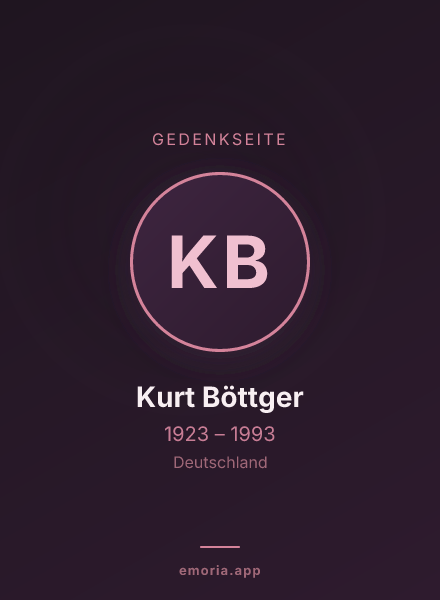 Gedenkportrait von Kurt Böttger