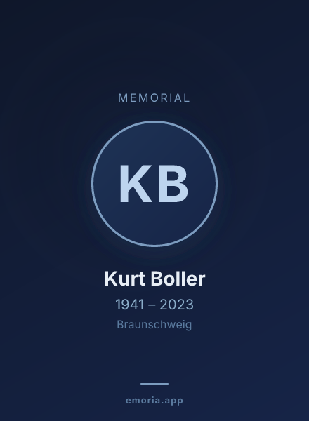 Memorial portrait of Kurt Boller