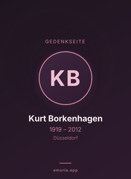 Gedenkportrait von Kurt Borkenhagen