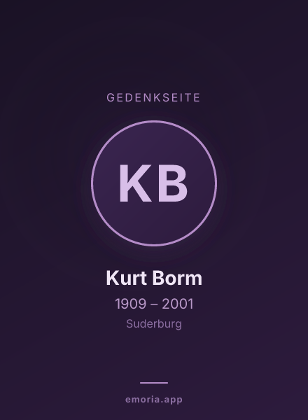 Gedenkportrait von Kurt Borm