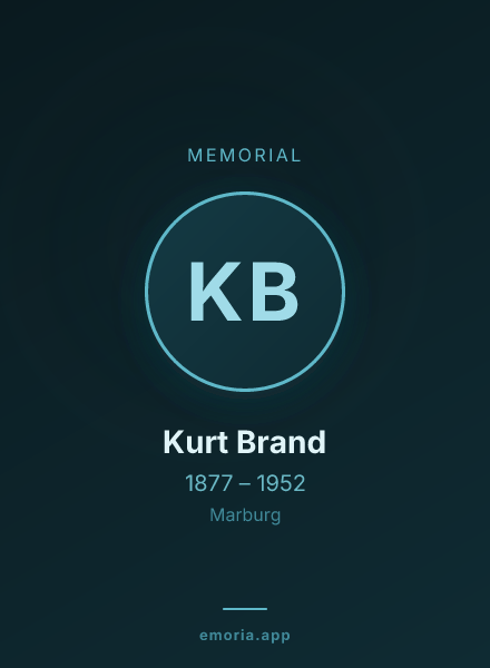 Memorial portrait of Kurt Brand