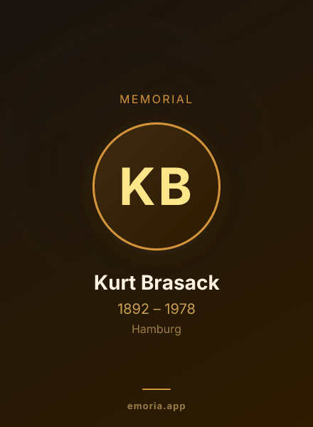 Memorial portrait of Kurt Brasack
