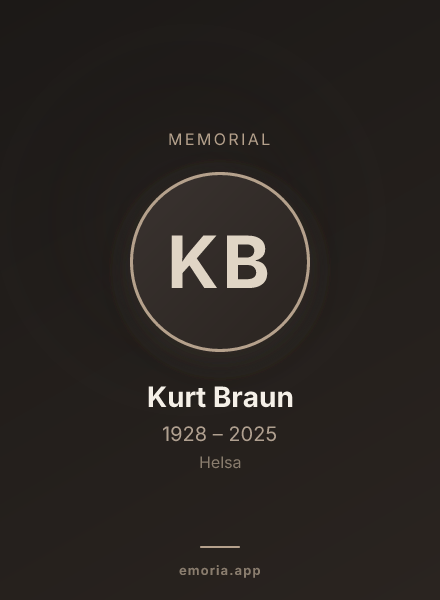 Memorial portrait of Kurt Braun