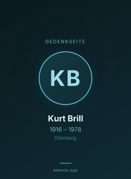 Gedenkportrait von Kurt Brill