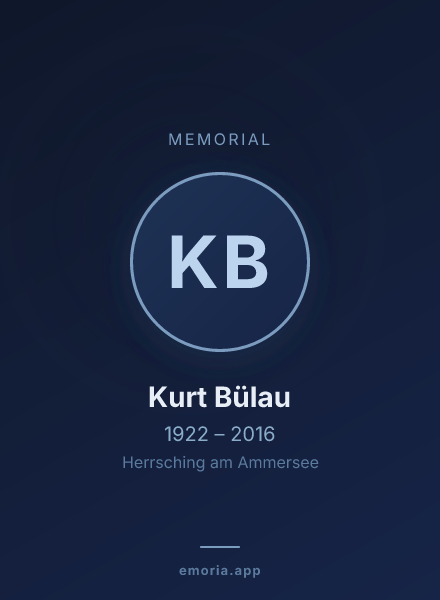 Memorial portrait of Kurt Bülau