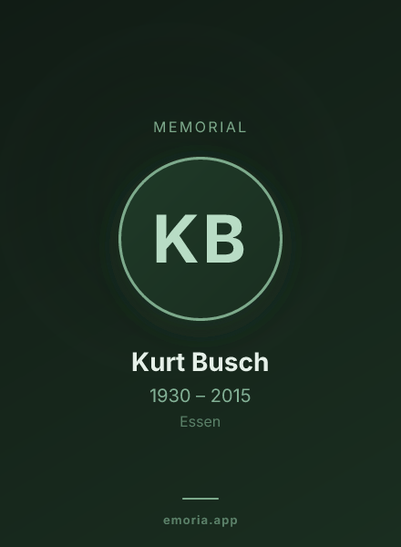 Memorial portrait of Kurt Busch