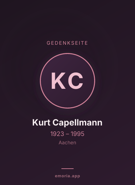 Gedenkportrait von Kurt Capellmann