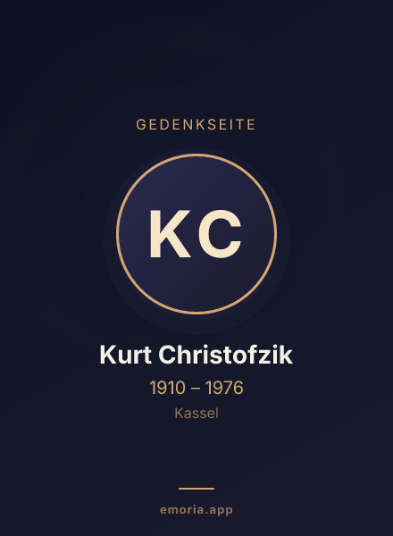 Gedenkportrait von Kurt Christofzik