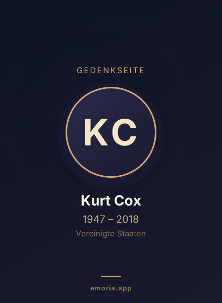 Gedenkportrait von Kurt Cox