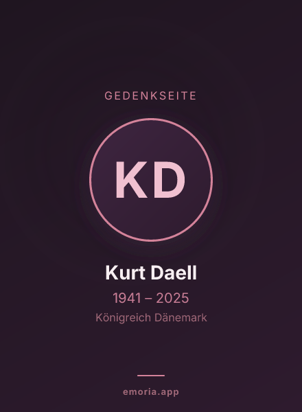 Gedenkportrait von Kurt Daell