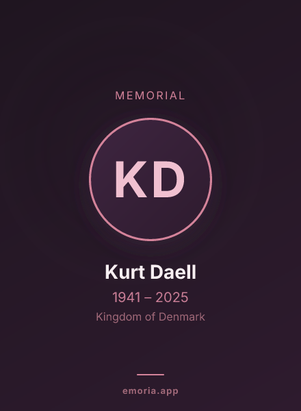 Memorial portrait of Kurt Daell