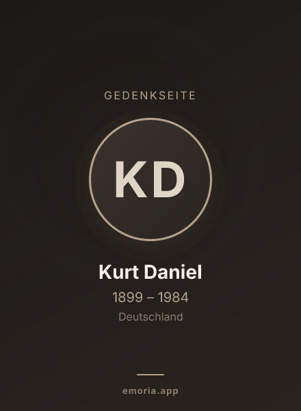 Gedenkportrait von Kurt Daniel