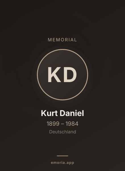 Memorial portrait of Kurt Daniel