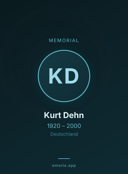 Memorial portrait of Kurt Dehn