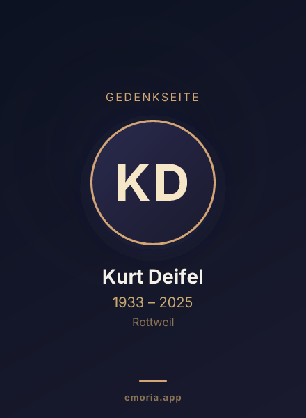 Gedenkportrait von Kurt Deifel