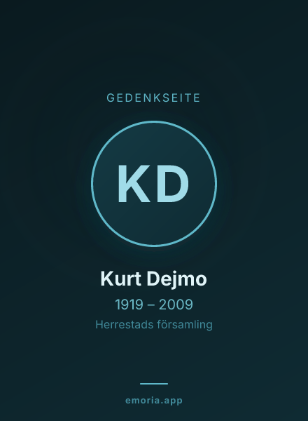 Gedenkportrait von Kurt Dejmo