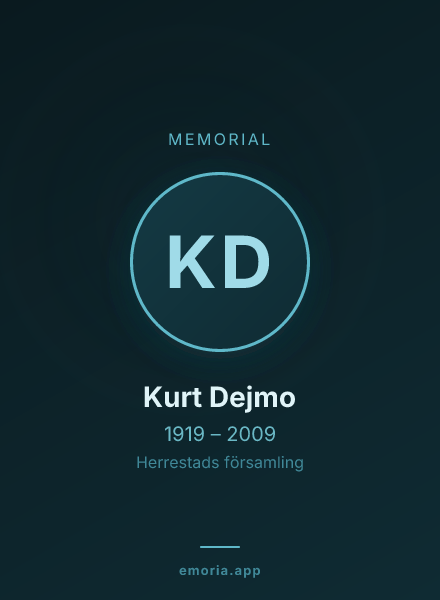 Memorial portrait of Kurt Dejmo