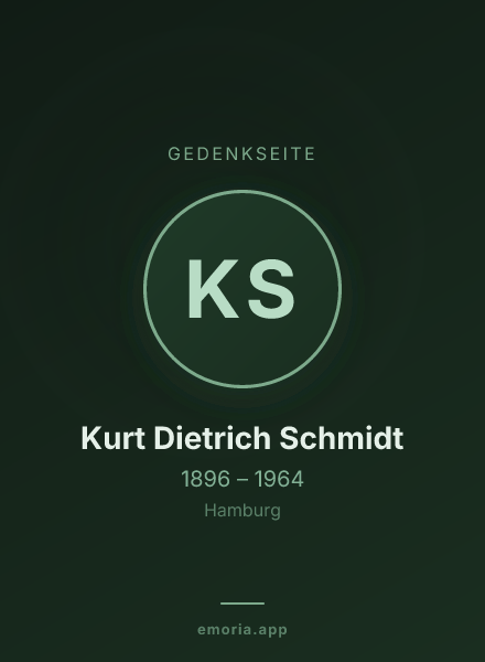 Gedenkportrait von Kurt Dietrich Schmidt