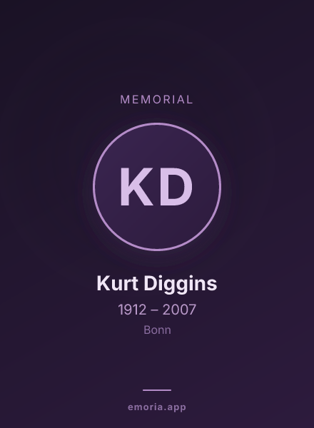 Memorial portrait of Kurt Diggins