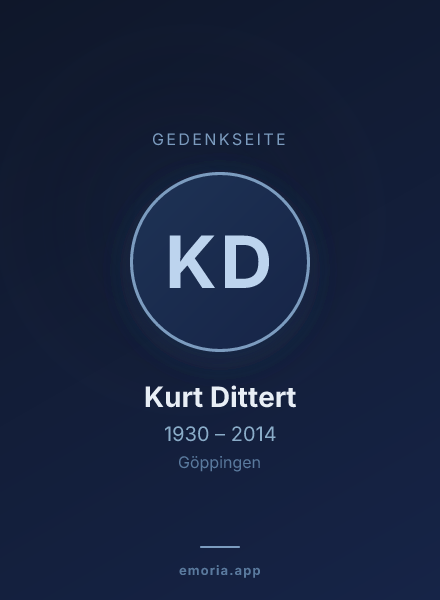 Gedenkportrait von Kurt Dittert