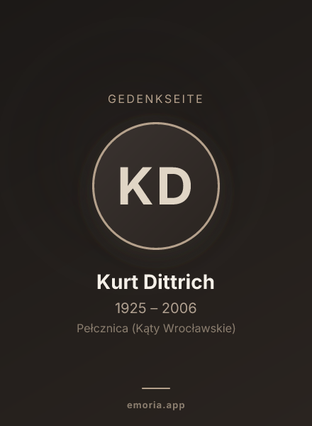 Gedenkportrait von Kurt Dittrich