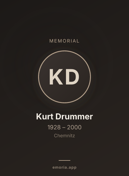 Memorial portrait of Kurt Drummer