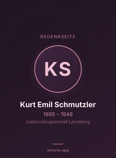 Gedenkportrait von Kurt Emil Schmutzler