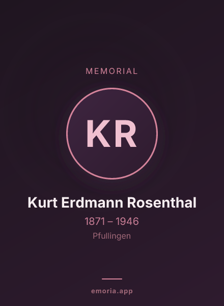 Memorial portrait of Kurt Erdmann Rosenthal