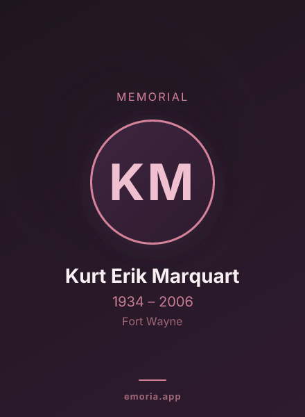 Memorial portrait of Kurt Erik Marquart