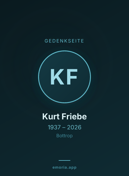 Gedenkportrait von Kurt Friebe