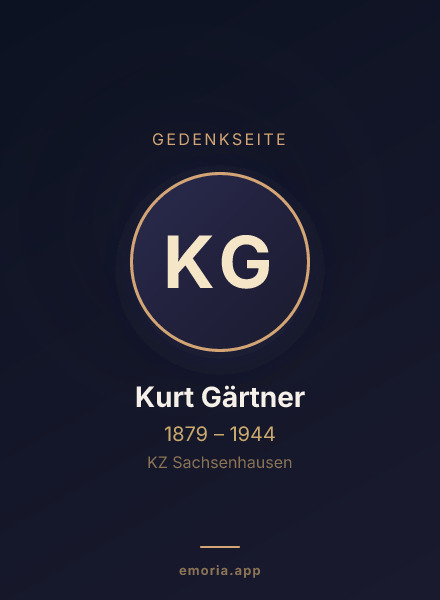 Gedenkportrait von Kurt Gärtner