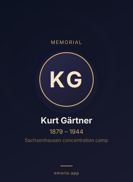Memorial portrait of Kurt Gärtner