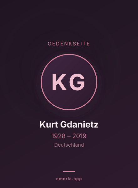 Gedenkportrait von Kurt Gdanietz