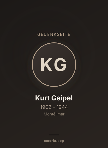 Gedenkportrait von Kurt Geipel