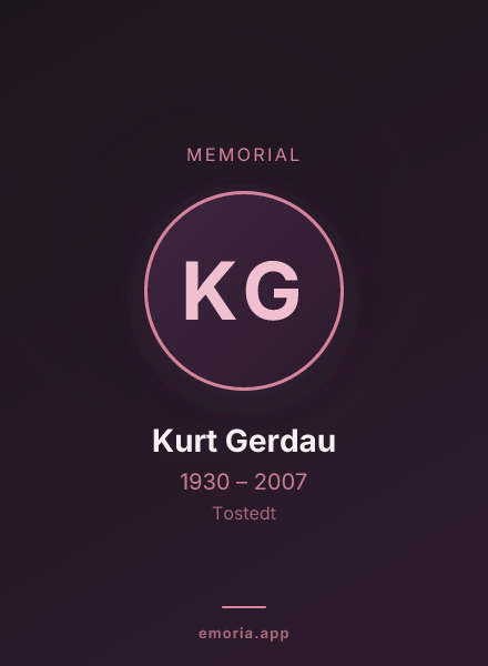 Memorial portrait of Kurt Gerdau
