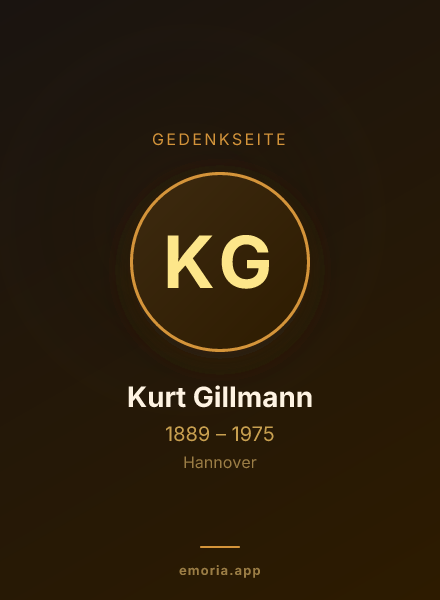 Gedenkportrait von Kurt Gillmann