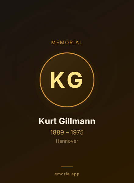 Memorial portrait of Kurt Gillmann