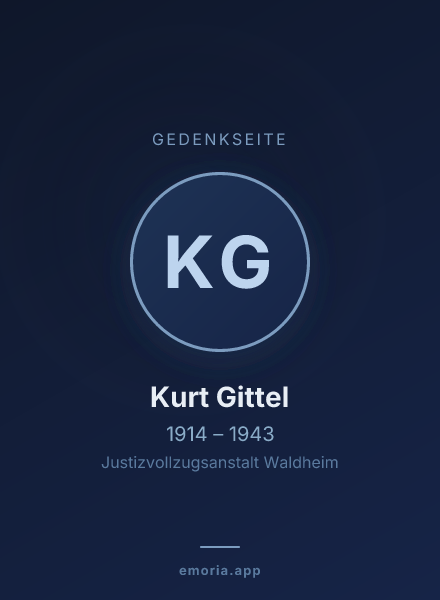 Gedenkportrait von Kurt Gittel
