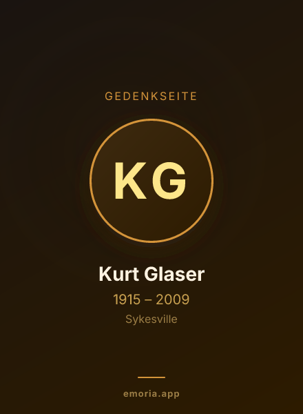 Gedenkportrait von Kurt Glaser