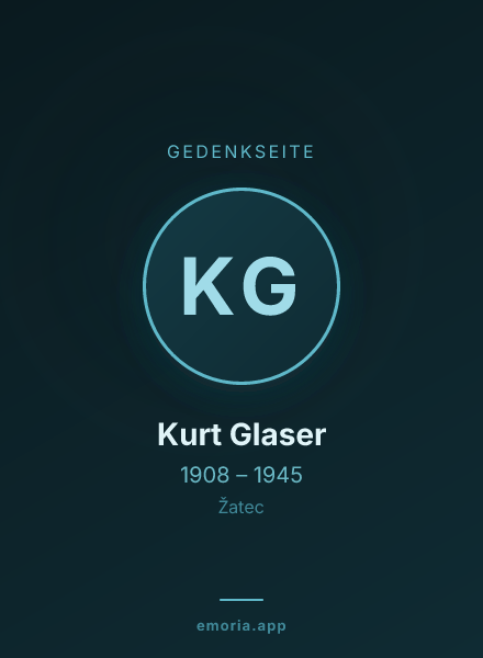 Gedenkportrait von Kurt Glaser